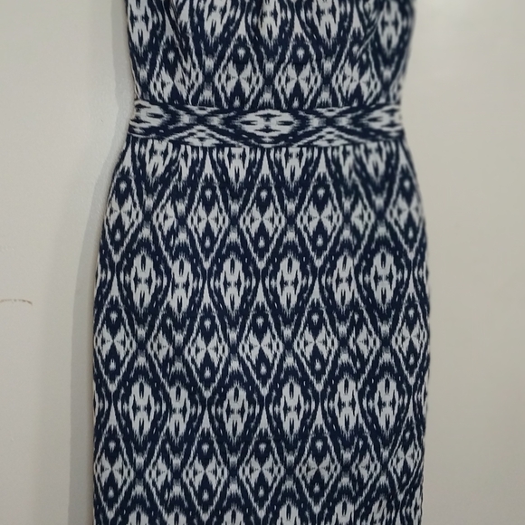 Banana Republic Navy and White Strapless Dress - Picture 2 of 16